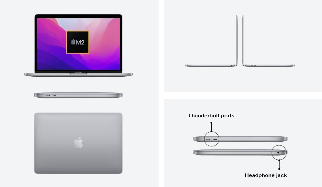 Laptop MacBook Pro M2 2022 8GB/512GB/10 Core GPU MNEJ3SA/A Xám